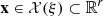 $ \mathbf{x}\in \mathcal{X}(\xi )\subset {\mathbb{R}}^r$