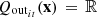 $ {Q}_{{\mathrm{out}}_{{it}}}(\mathbf{x})\enspace =\enspace \mathbb{R}$