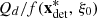 $ {Q}_d/f({\mathbf{x}}_{\mathrm{det}}^{\mathrm{*}},\enspace {\xi }_0)$