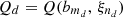 $ {Q}_d=Q({b}_{{m}_d},\enspace {\xi }_{{n}_d})$