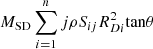 $$ {M}_{\mathrm{SD}}\sum_{i=1}^n{j\rho }{S}_{{ij}}{R}_{{Di}}^2\mathrm{tan}\theta $$