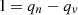$$ \mathrm{l}={q}_n-{q}_v $$