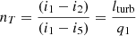 $$ {n}_T=\frac{\left({i}_1-{i}_2\right)}{\left({i}_1-{i}_5\right)}=\frac{{l}_{\mathrm{turb}}}{{q}_1} $$