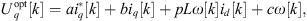 $$ {U}_q^{\mathrm{opt}}[k]=a{i}_q^{\mathrm{*}}[k]+b{i}_q[k]+{pL\omega }[k]{i}_d[k]+{c\omega }[k], $$