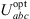 $ {U}_{{abc}}^{\mathrm{opt}}$