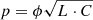 $ p=\phi \sqrt{L\cdot C}$