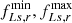 $ {f}_{{Ls},r}^{\mathrm{min}},{f}_{{Ls},r}^{\mathrm{max}}$