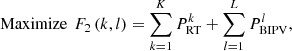 $$ \mathrm{Maximize}\enspace {F}_2\left(k,l\right)=\sum_{k=1}^K {P}_{\mathrm{RT}}^k+\sum_{l=1}^L {P}_{\mathrm{BIPV}}^l, $$