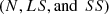 $ (N,{LS},\mathrm{and}\enspace {SS})$