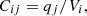 $$ {C}_{{ij}}={q}_j/{V}_i, $$