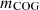 $ {m}_{\mathrm{COG}}$