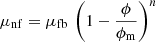 $$ {\mu }_{\mathrm{nf}}={\mu }_{\mathrm{fb}}\enspace {\left(1-\frac{\phi }{{\phi }_{\mathrm{m}}}\right)}^n $$