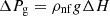 $$ \Delta {P}_{\mathrm{g}}={\rho }_{\mathrm{nf}}g\Delta H $$
