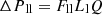 $$ {\Delta P}_{\mathrm{ll}}={F}_{\mathrm{ll}}{L}_{\mathrm{l}}Q $$