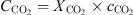 $$ {C}_{{\mathrm{CO}}_2}={X}_{{\mathrm{CO}}_2}\times {c}_{{\mathrm{CO}}_2} $$