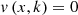 $$ \begin{array}{c}v\left(x,k\right)=0\end{array} $$