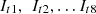 $ {I}_{t1},\enspace {I}_{t2},\dots {I}_{t8}$