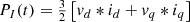 $$ \begin{array}{c}{P}_I(t)=\frac{3}{2}\left[{v}_d*{i}_d+{v}_q*{i}_q\right]\end{array} $$