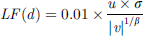 $$ \begin{array}{c}{LF}(d)=0.01\times \frac{u\times \sigma }{{\left|v\right|}^{1/\beta}}\end{array} $$