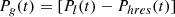 $$ \begin{array}{c}{P}_g(t)=\left[{P}_l(t)-{P}_{{hres}}(t)\right]\end{array} $$