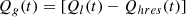 $$ \begin{array}{c}{Q}_g(t)=\left[{Q}_l(t)-{Q}_{{hres}}(t)\right]\end{array} $$