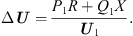 $$ \Delta {U}=\frac{{P}_1R+{Q}_1X}{{{U}}_1}. $$