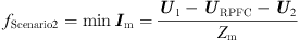 $$ {f}_{\mathrm{Scenario}2}=\mathrm{min}{{I}}_{\mathrm{m}}=\frac{{{U}}_1-{{U}}_{\mathrm{RPFC}}-{{U}}_2}{{Z}_{\mathrm{m}}} $$