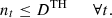 $$ {n}_t\le {D}^{\mathrm{TH}}\hspace{1em}\hspace{1em}\forall t. $$