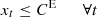 $$ {x}_t\le {C}^{\mathrm{E}}\hspace{1em}\hspace{1em}\forall t $$