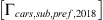 $ \left[{\mathrm{\Gamma }}_{{cars},{sub},{pref},2018}\right]$
