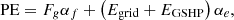 $$ \mathrm{PE}={F}_g{\alpha }_f+\left({E}_{\mathrm{grid}}+{E}_{\mathrm{GSHP}}\right){\alpha }_e, $$