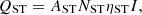 $$ {Q}_{\mathrm{ST}}={A}_{\mathrm{ST}}{N}_{\mathrm{ST}}{\eta }_{\mathrm{ST}}I, $$