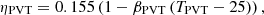 $$ {\eta }_{\mathrm{PVT}}=0.155\left(1-{\beta }_{\mathrm{PVT}}\left({T}_{\mathrm{PVT}}-25\right)\right), $$