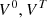$ {V}^0,{V}^T$