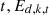 $ t,{E}_{d,k,t}$