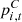 $ {p}_{i,t}^C$