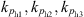 $ {k}_{{p}_{\mathrm{h}1}},{k}_{{p}_{\mathrm{h}2}},{k}_{{p}_{\mathrm{h}3}}$