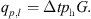 $$ {q}_{p,l}=\Delta t{p}_{\mathrm{h}}{G}. $$