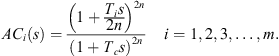 $$ A{C}_i(s)=\frac{{\left(1+\frac{{T}_is}{2n}\right)}^{2n}}{{\left(1+{T}_cs\right)}^{2n}}\hspace{1em}i=\mathrm{1,2},3,\dots,{m}. $$