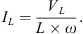 $$ {I}_L=\frac{{V}_L}{L\times \omega }. $$