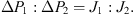 $$ \Delta {P}_1:\Delta {P}_2={J}_1:{J}_2. $$