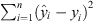 $ {\sum }_{i=1}^n ({\hat{y}}_i-{y}_i{)}^2$