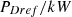 $ {P}_{{Dref}}/{kW}$