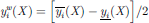 $ {y}_i^w(X)=\left[\overline{{y}_i}(X)-\underline{{y}_i}(X)\right]/2$