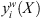 $ {y}_i^w(X)$