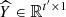 $ \widehat{Y}\in {\mathbb{R}}^{{t}^\mathrm{\prime}\times 1}$