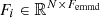 $ {{F}}_i\in {\mathbb{R}}^{N\times {F}_{\mathrm{emmd}}}$