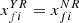 $ {x}_{{fi}}^{{YR}}={x}_{{fi}}^{{NR}}$