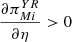 $ \frac{\partial {\pi }_{{Mi}}^{{YR}}}{{\partial \eta }}>0$