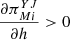 $ \frac{\partial {\pi }_{{Mi}}^{{YJ}}}{{\partial h}}>0$
